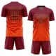 Benutzerdefiniertes orange-rot-altgold Sublimation Fußballuniformtrikot Benutzerdefiniertes orange-rot-altgold Sublimation Fußballuniformtrikot
