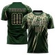 Benutzerdefiniertes grün-schwarz-cremefarbenes Sublimations-Fußballtrikot Benutzerdefiniertes grün-schwarz-cremefarbenes Sublimations-Fußballtrikot