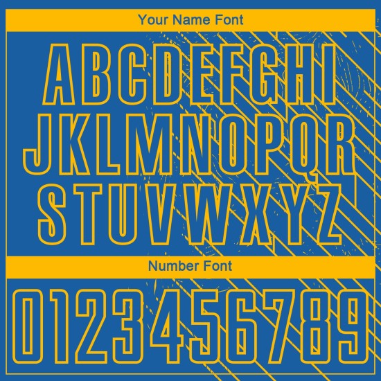 Benutzerdefiniertes Sublimations-Fußballtrikot mit blauen und goldenen Linien Benutzerdefiniertes Sublimations-Fußballtrikot mit blauen und goldenen Linien