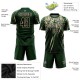 Benutzerdefiniertes grün-schwarz-cremefarbenes Sublimations-Fußballtrikot Benutzerdefiniertes grün-schwarz-cremefarbenes Sublimations-Fußballtrikot