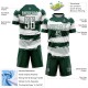 Benutzerdefiniertes grün-weißes Sublimations-Fußballtrikot Benutzerdefiniertes grün-weißes Sublimations-Fußballtrikot