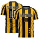 Benutzerdefinierte Gold Schwarz-Weiß Sterne Und Quadrate Sublimation Fußball Uniform Trikot Benutzerdefinierte Gold Schwarz-Weiß Sterne Und Quadrate Sublimation Fußball Uniform Trikot