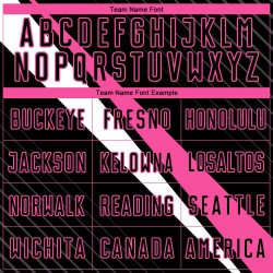 Benutzerdefinierte schwarz rosa-weiß diagonale Linien Sublimation Fußball Uniform Trikot