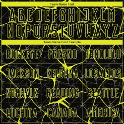 Benutzerdefiniertes schwarzes neongelbes Sublimations-Fußballtrikot