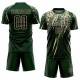 Benutzerdefiniertes grün-schwarz-cremefarbenes Sublimations-Fußballtrikot Benutzerdefiniertes grün-schwarz-cremefarbenes Sublimations-Fußballtrikot