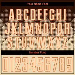 Benutzerdefiniertes braunes, creme-oranges Sublimations-Fußballtrikot